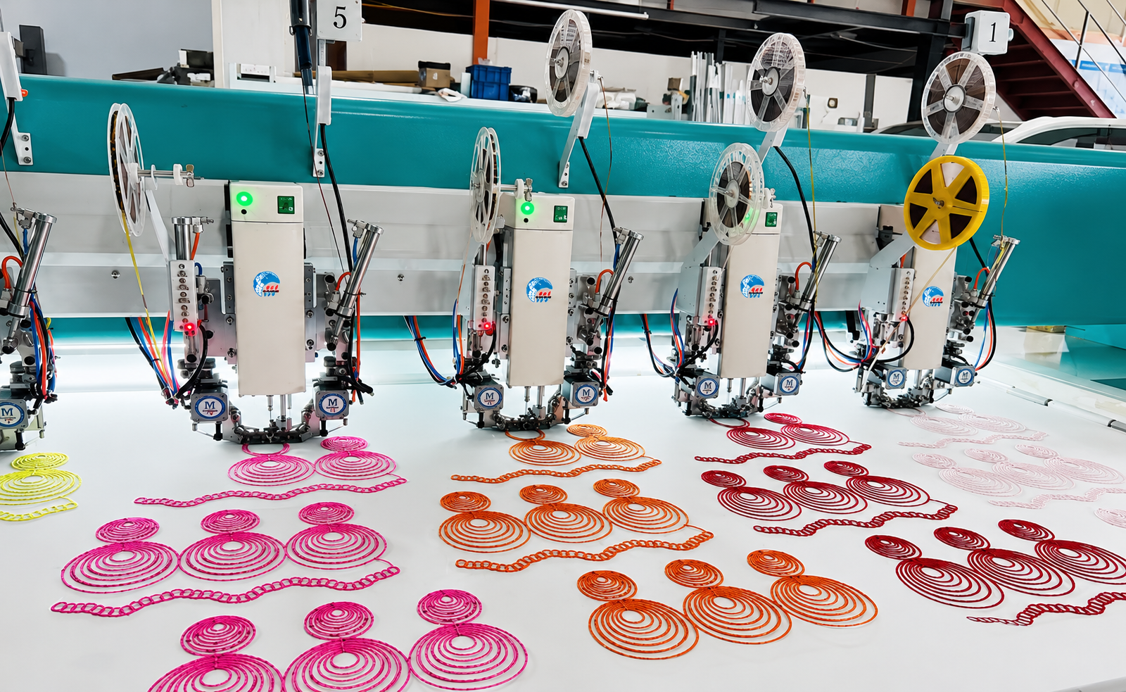 Mixed Sequin + Chenille Head Embroidery Machine supplied by M/S Babu Enterprise