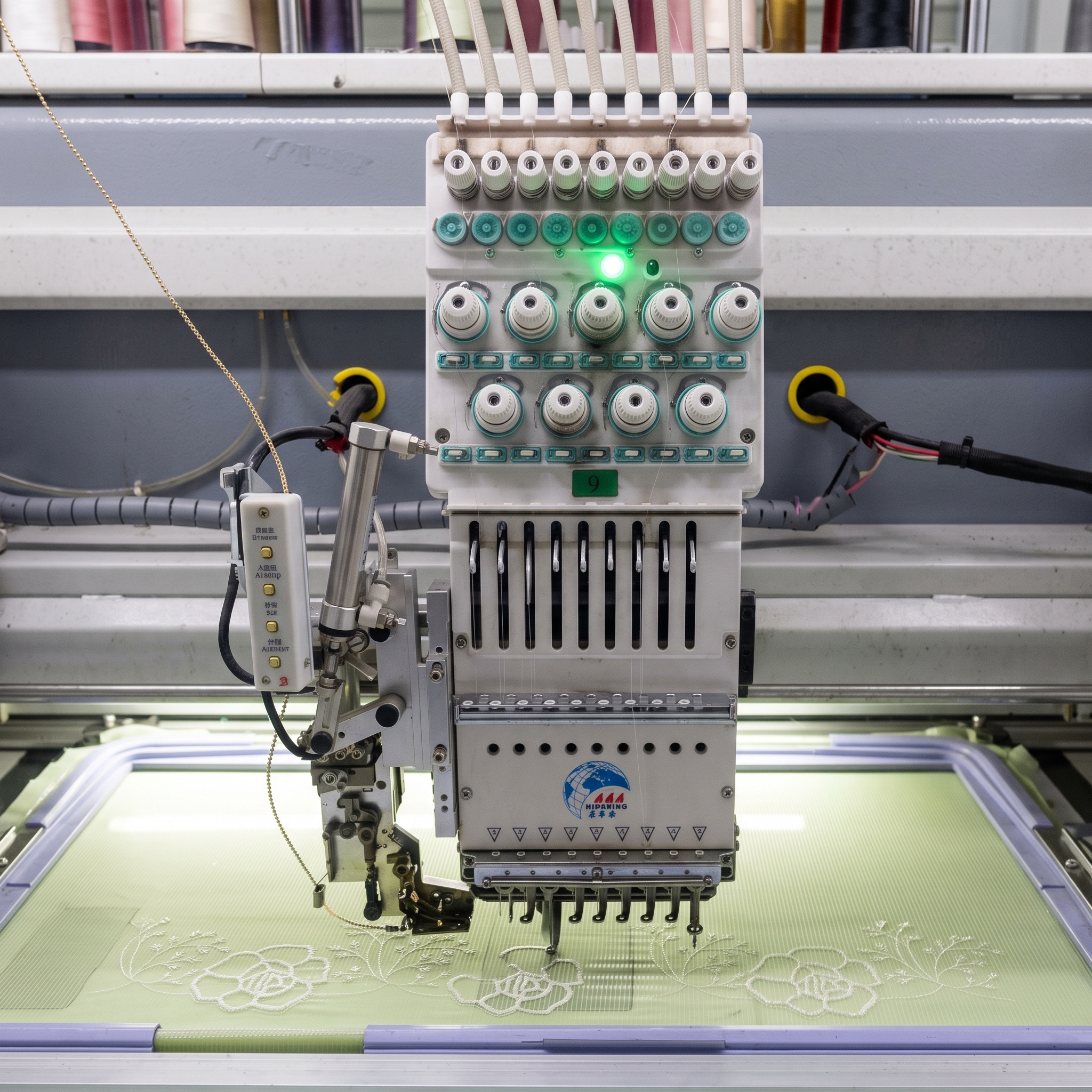 Professional Multi-Color Computerized Embroidery Machine Detail