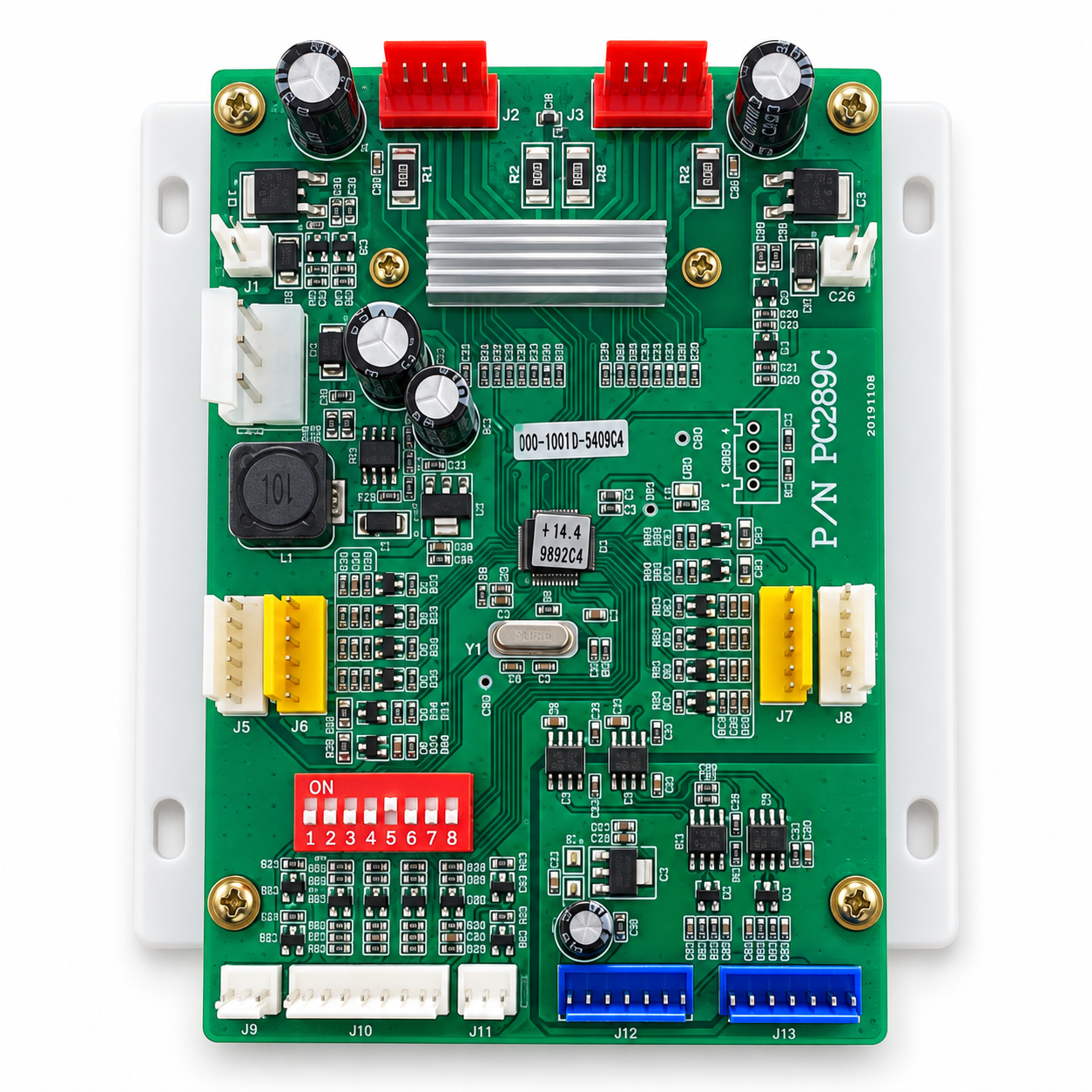 P/N PC28C industrial control PCB board with multiple connectors and DIP switch