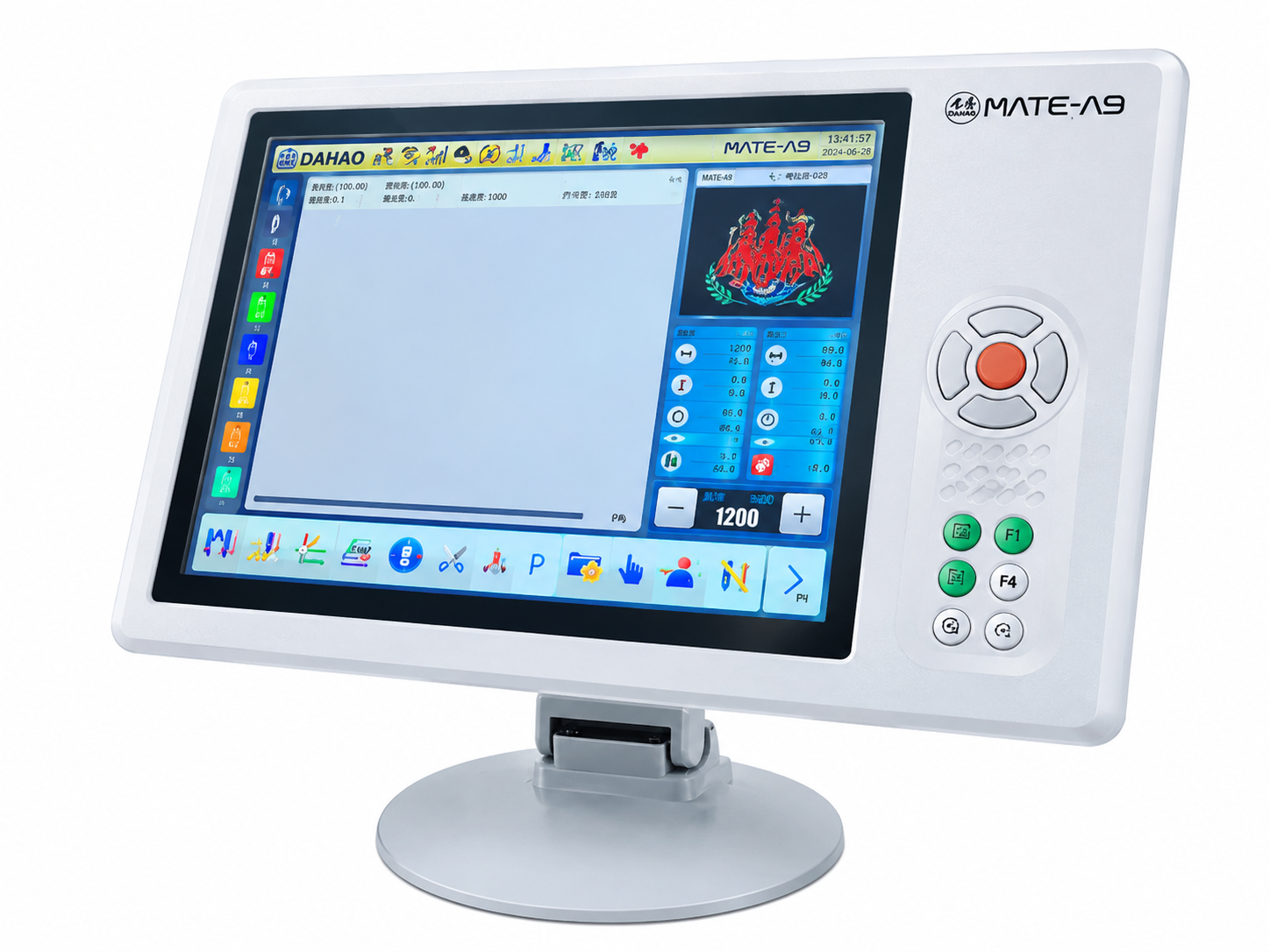 DAHAO MATE-A9 industrial embroidery machine controller with touchscreen display